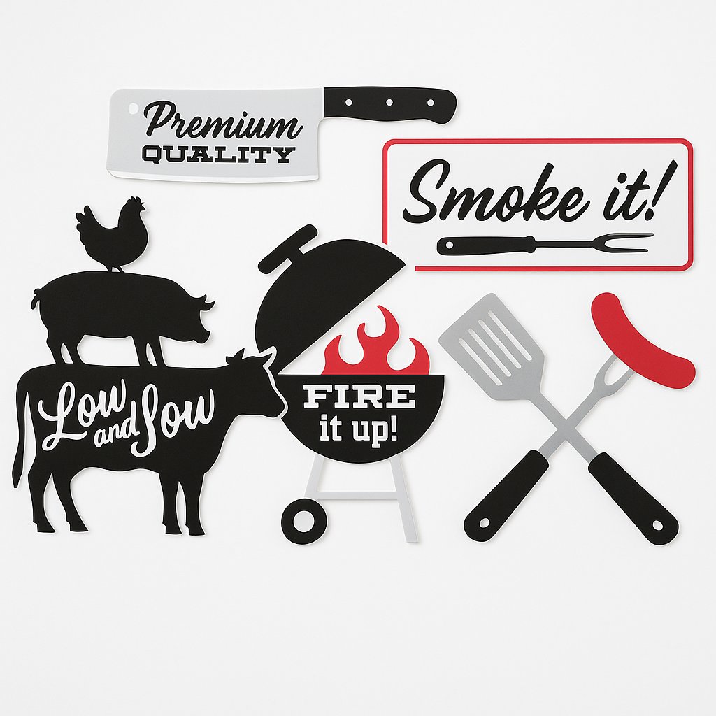 Summer BBQ Paper Cutouts, 5-Count
