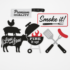 Summer BBQ Paper Cutouts, 5-Count
