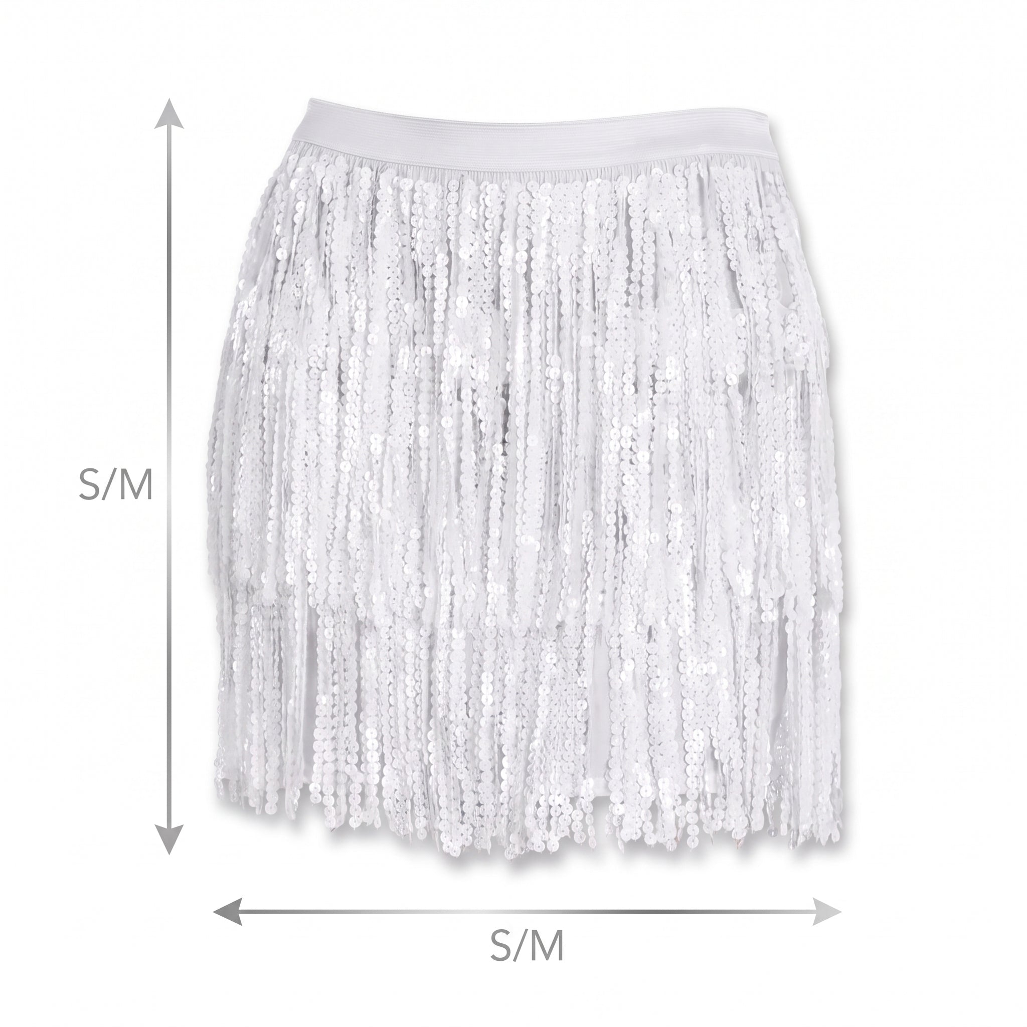 Sparkling White Party Skirt - S/M