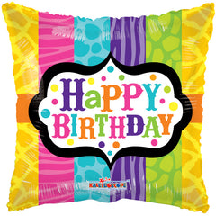 Happy Birthday Animal Print Balloon