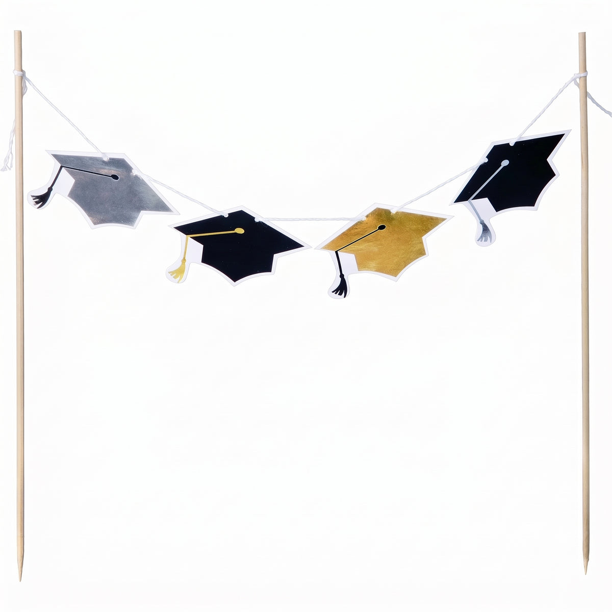 Graduation Cap Garland Cake Topper