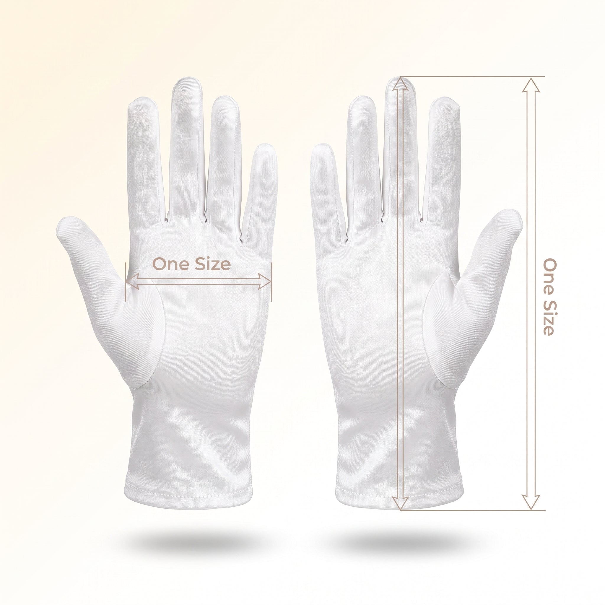 White Kids' Costume Gloves