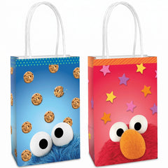 Sesame Street Elmo & Cookie Monster Create Your Own Kraft Gift Bags - 8 Pack