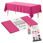 Cerise Plastic Table Cover | 54 in. x 108 in.