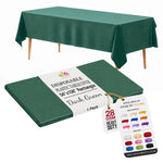 Dark Green Plastic Table Cover | 54 in. x 108 in.