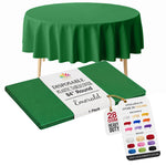 Emerald Green Round Plastic Table Cover | 84 in.