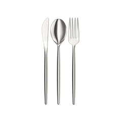 120 Pack Gloss Cutlery Set | Silver 40/40/40