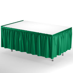 Emerald Green Plastic Table Skirt