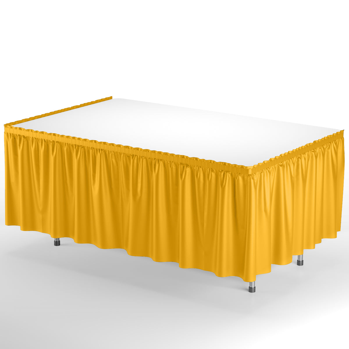 Yellow Plastic Table Skirt