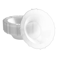 12 Oz. Clear/Silver Petal Bowls | 20 Count