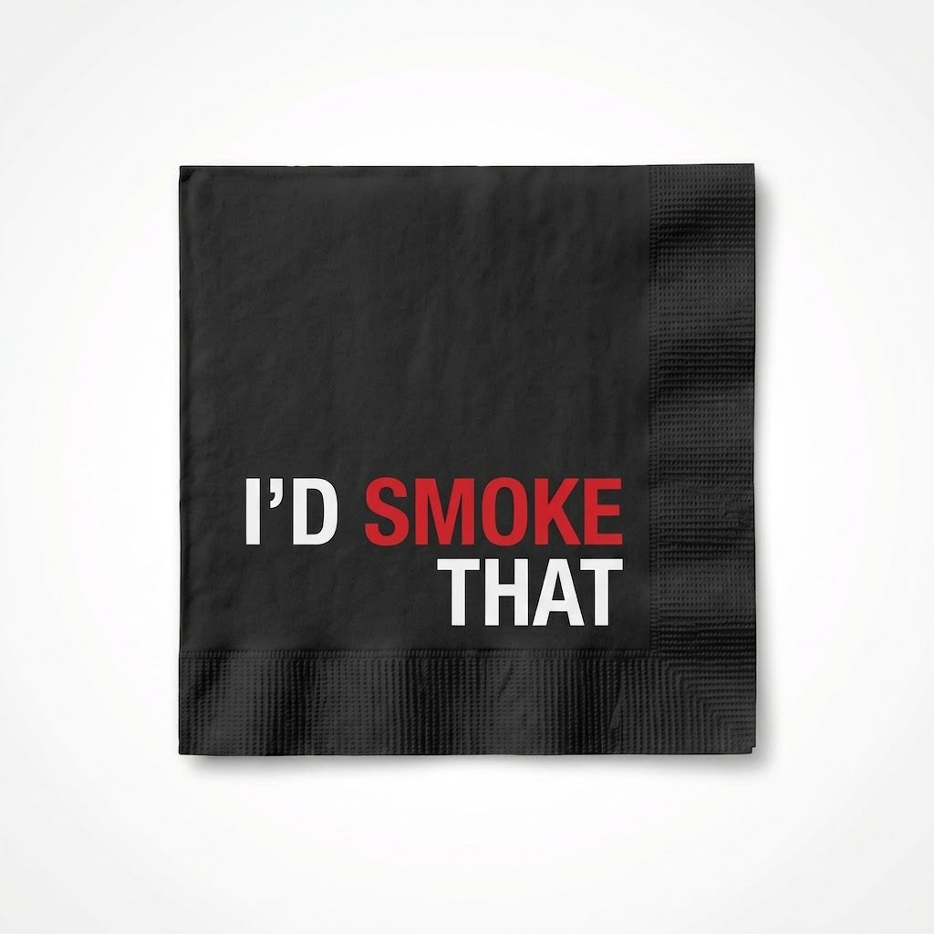 "I'd Smoke That" Summer BBQ Beverage Napkins - 16ct - 5 In. X 5 In.