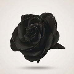 Gothic Black Flower Hair Clip