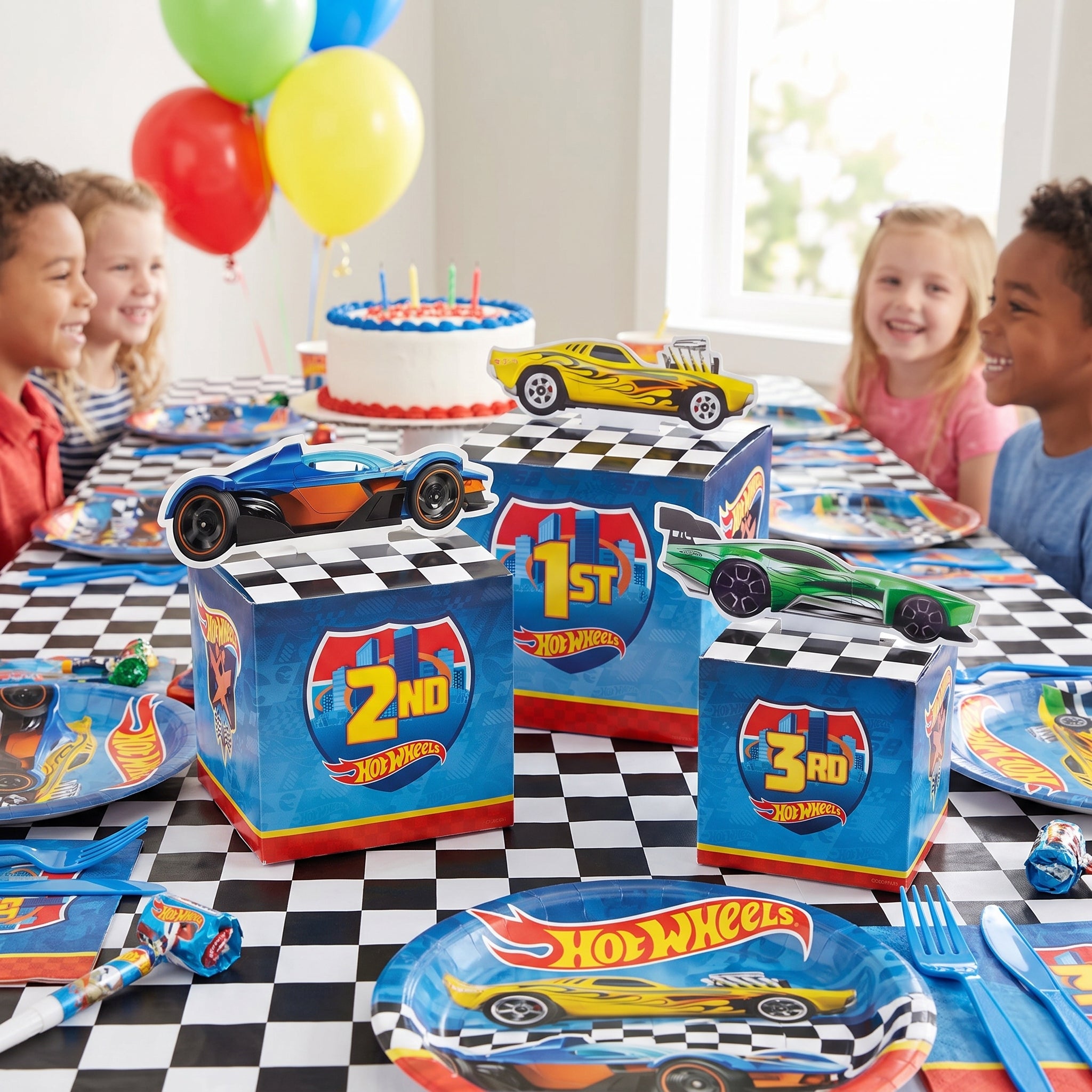 Hot Wheels Racing Table Decorating Kit for Kids' Birthday Parties