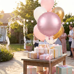Satin Pastel Pink Foil Balloon - 18" Circle