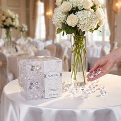 Clear Diamond Confetti Table Scatter for Weddings, 30 oz