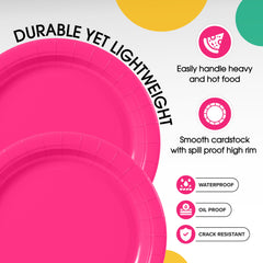 Little Gym - 7 In. Cerise Paper Plates | 100 Count