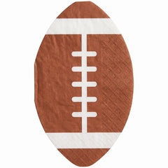 Football Shaped Beverage Napkins - 6.5 In. x 6.5 In. - 40 Pack