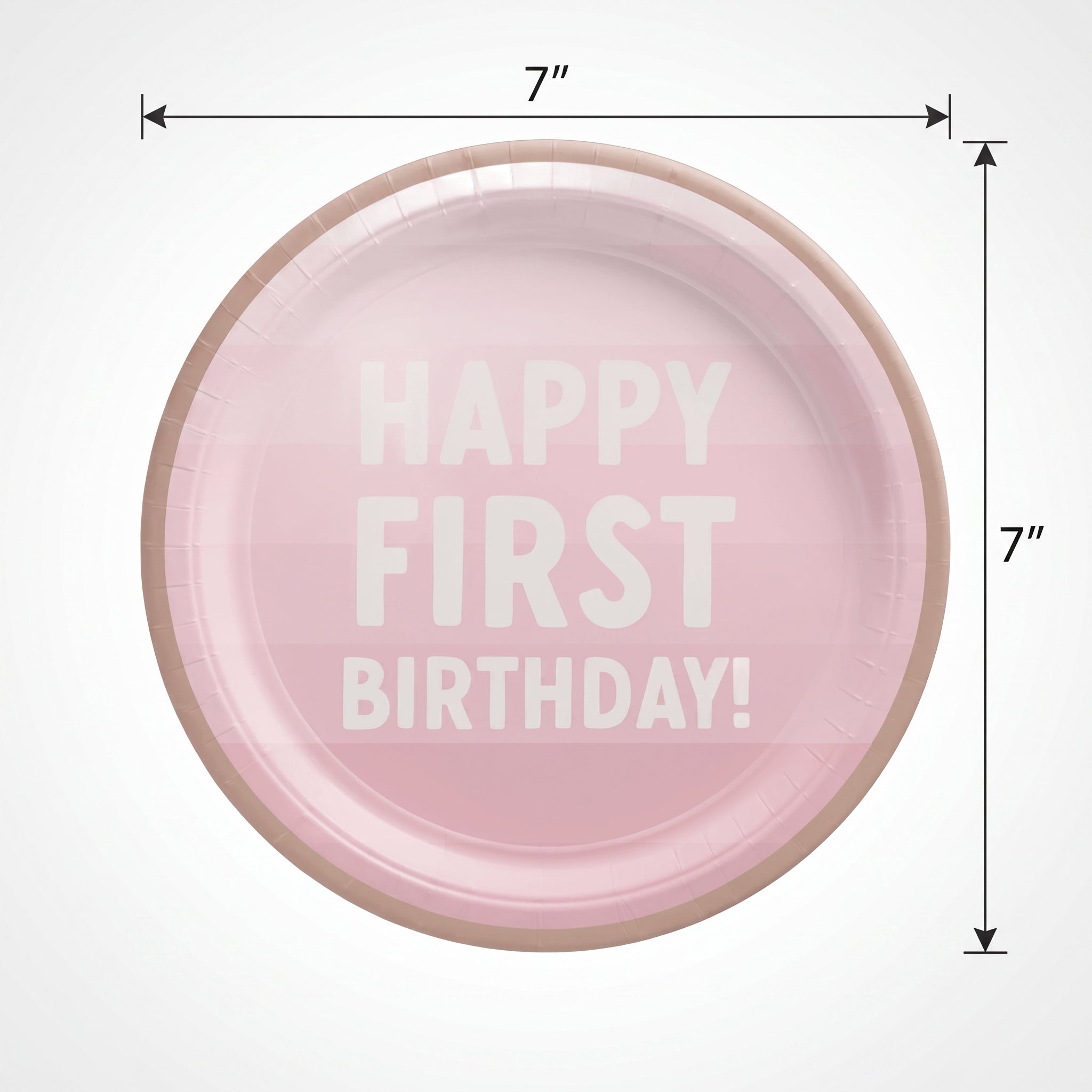 Baby's First Birthday 7" Round Paper Plates