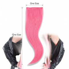 Neon Pink Under Color Hair Extensions