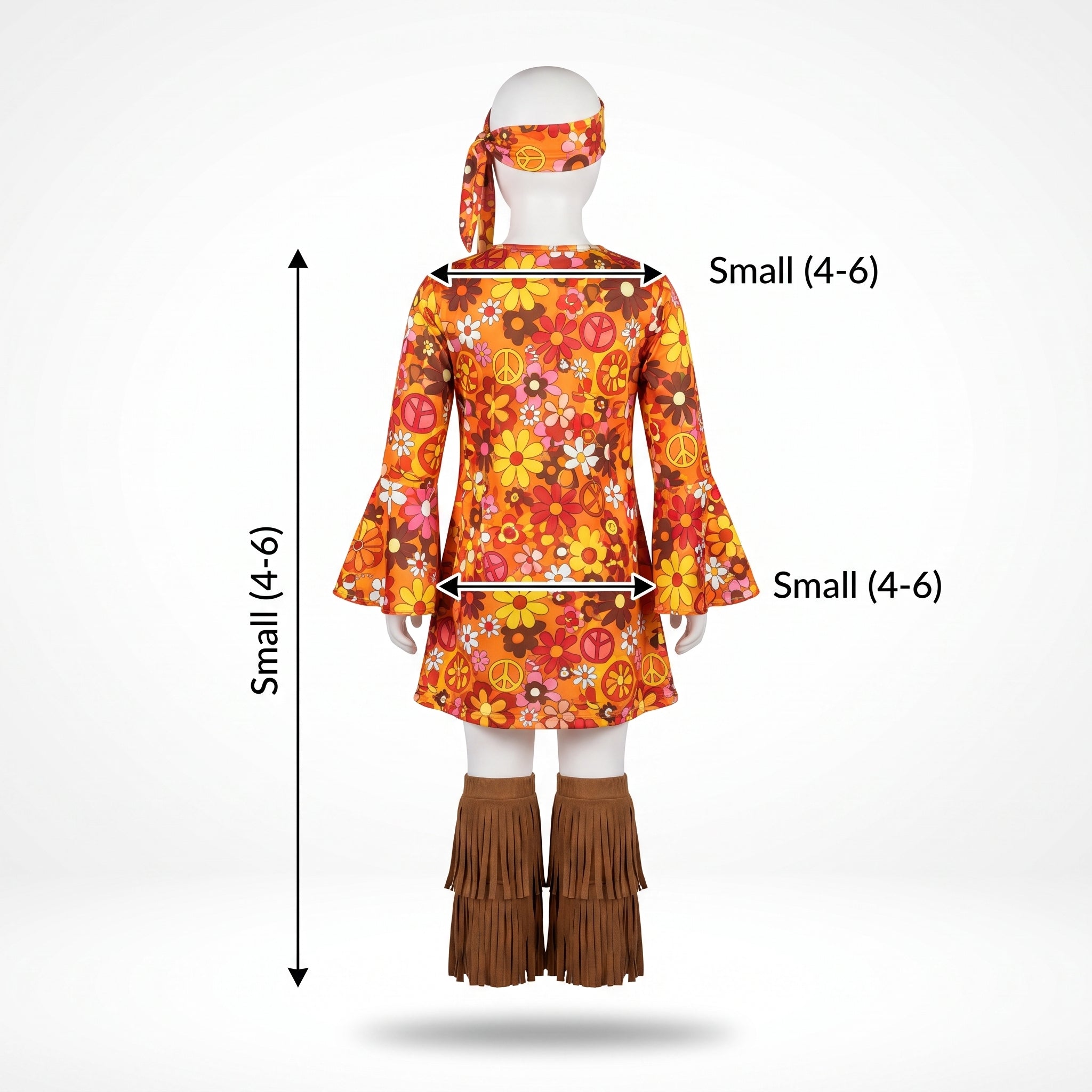Flower Power Hippie Girl's Costume