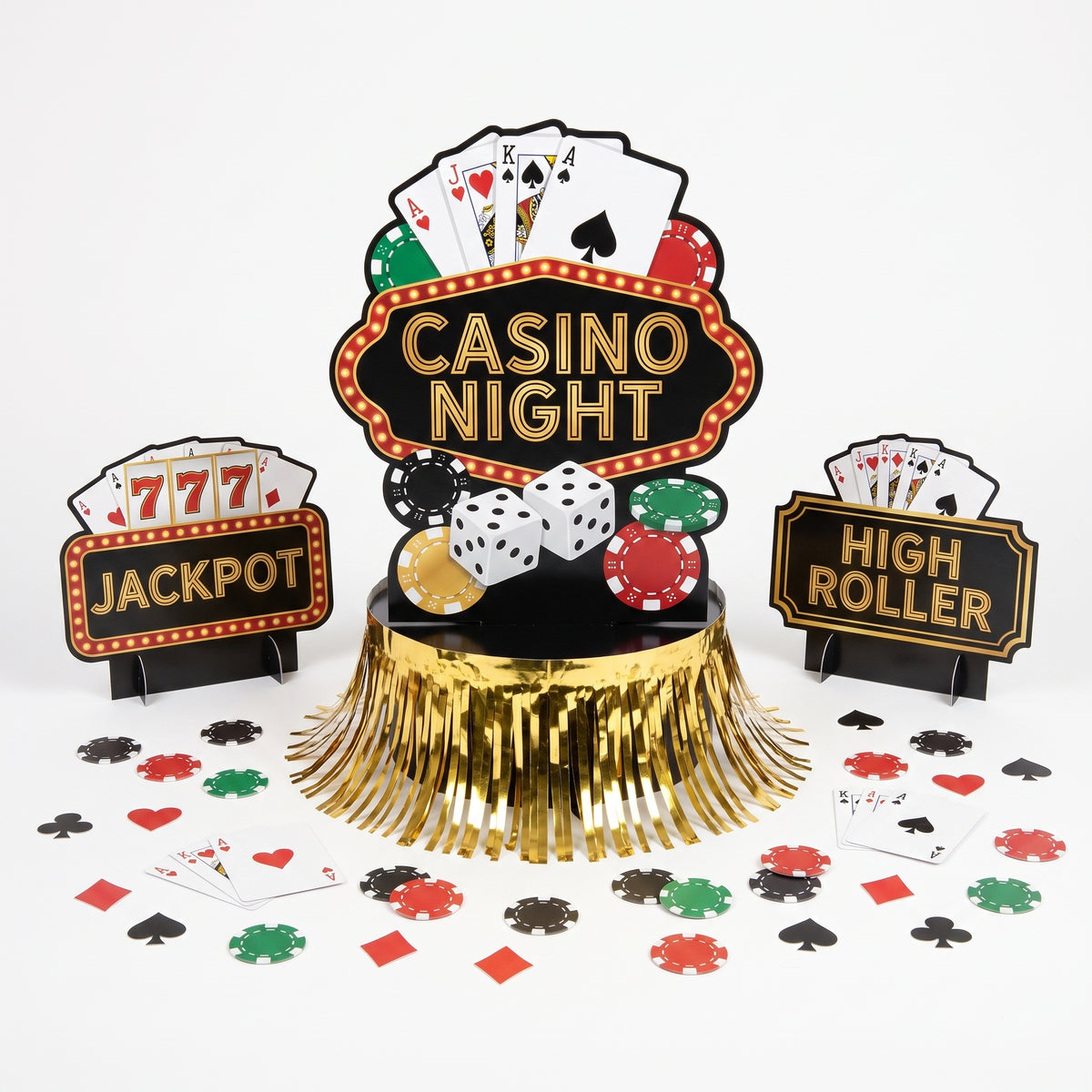 Roll the Dice Casino Table Decorating Kit - 23 Pieces