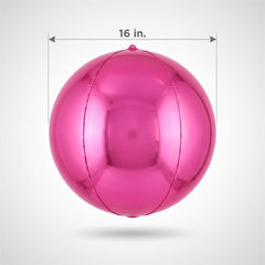 Bright Pink 16" Orbz Foil Balloon