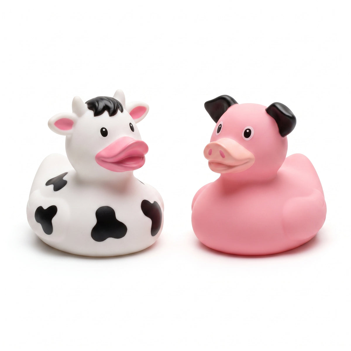Barnyard Friends Rubber Duck Favors - Cow & Pig Designs, 8 Pack