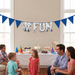 Royal Blue DIY Customizable Pennant Banner - 20ft