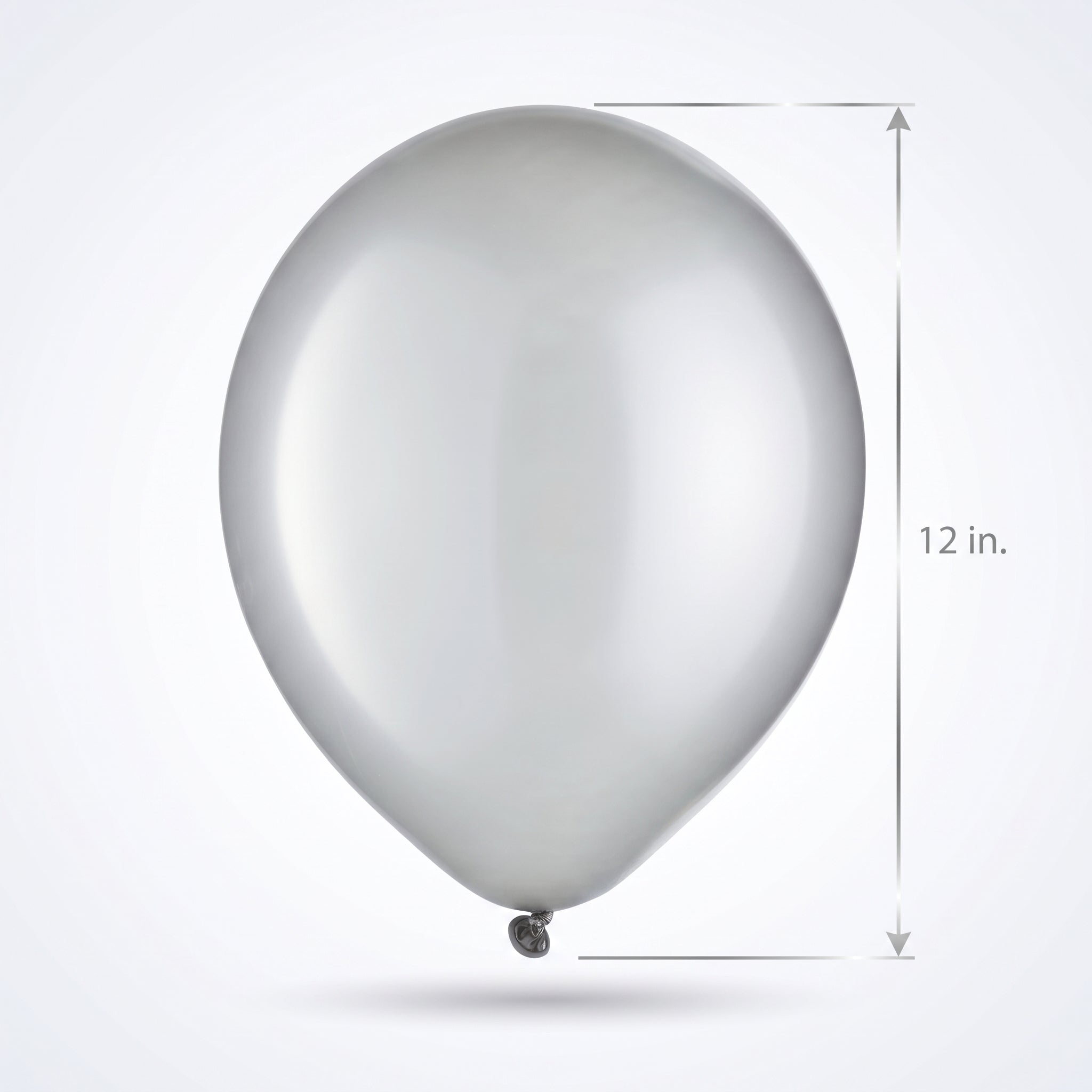 Elegant Pearl Silver Latex Balloons - 12" (10 Pack)