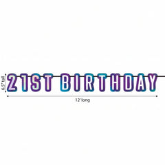 "Finally 21" Birthday Letter Banner