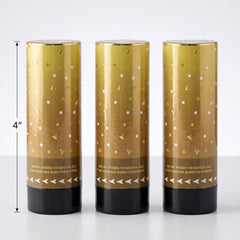 Gold Confetti Party Poppers - 3 Pack