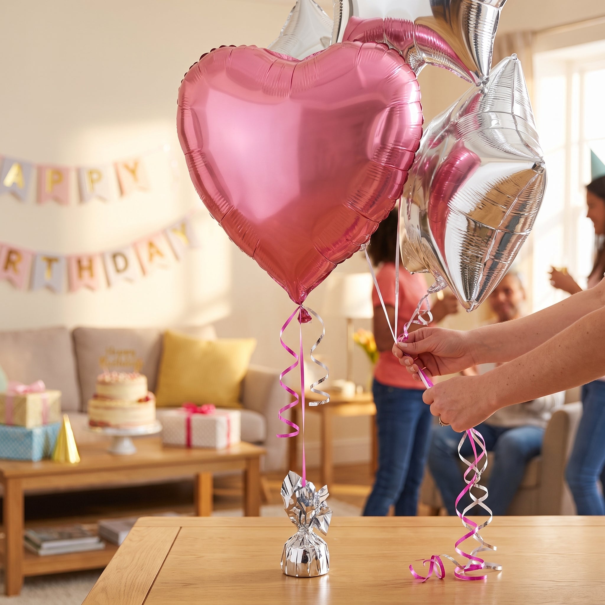 Flamingo Heart Pink Foil Balloon - 18in