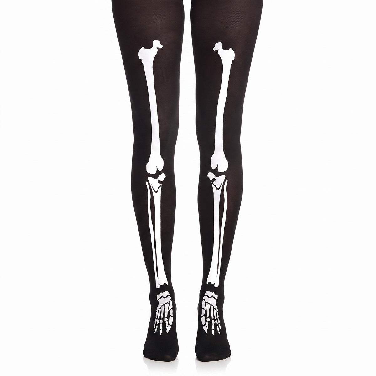 Adult Skeleton Bone Halloween Tights