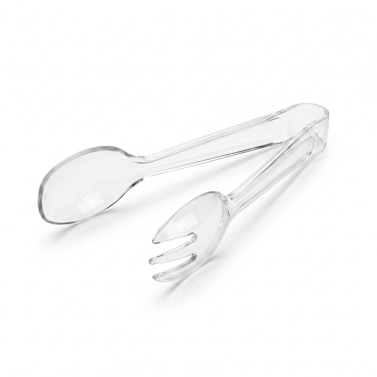 Clear Scissor Tongs - 12" Plastic Serveware