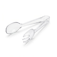 Clear Scissor Tongs - 12" Plastic Serveware