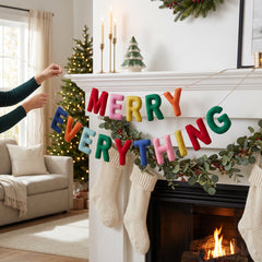 Festive "Merry Everything" Felt Banner Set - 8 ft