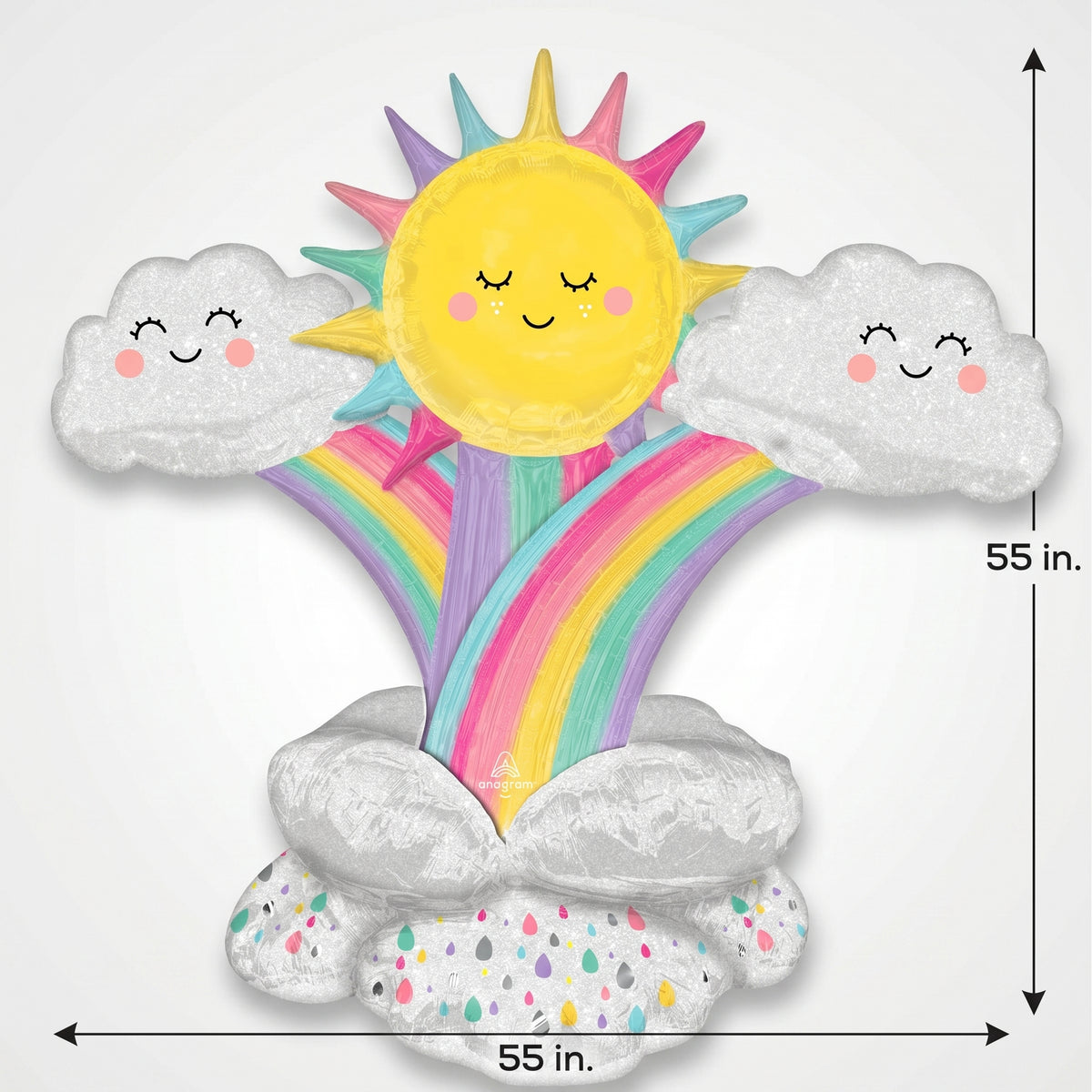 Cheerful Rainbow & Sunshine AirLoonz Balloon