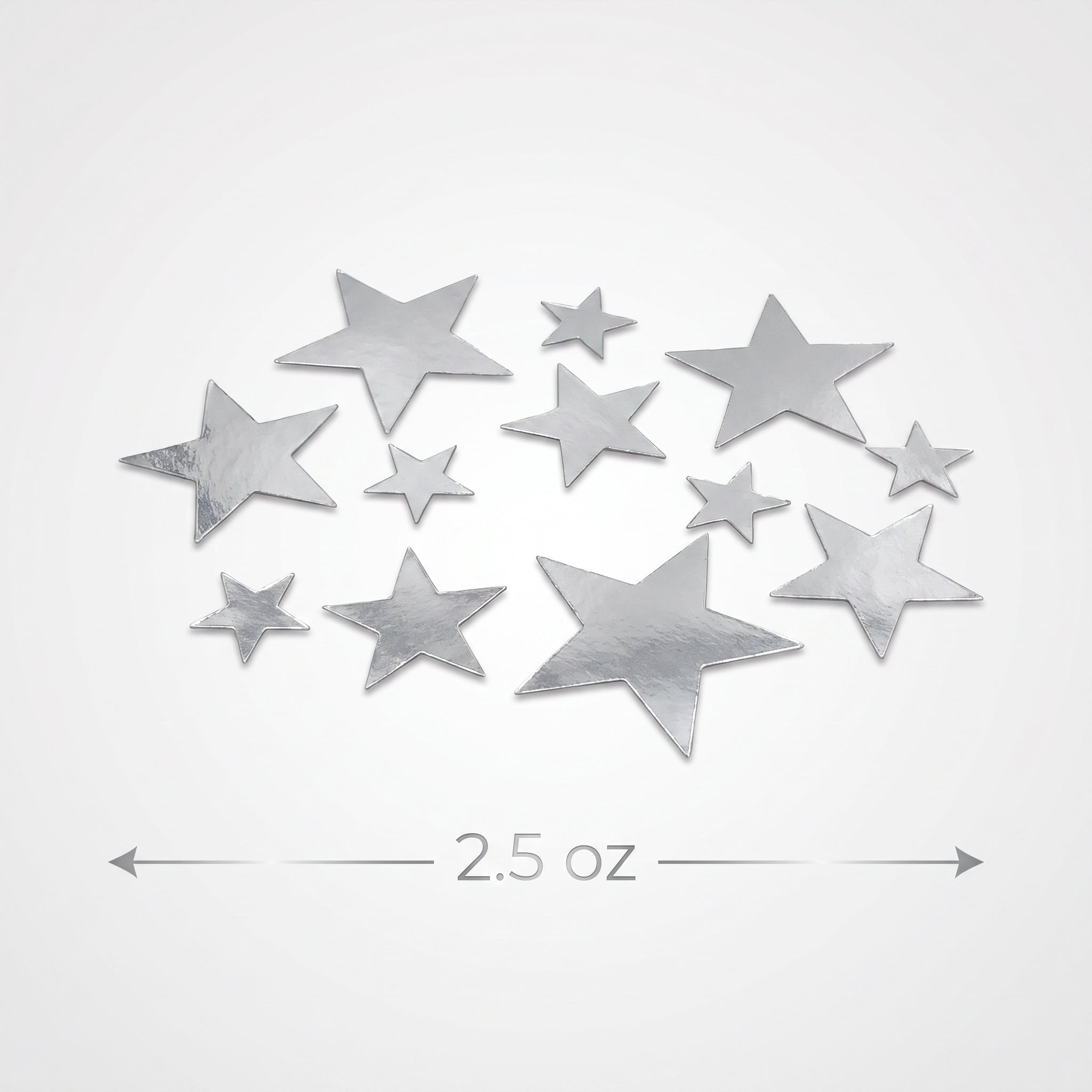 Shimmering Silver Star Confetti