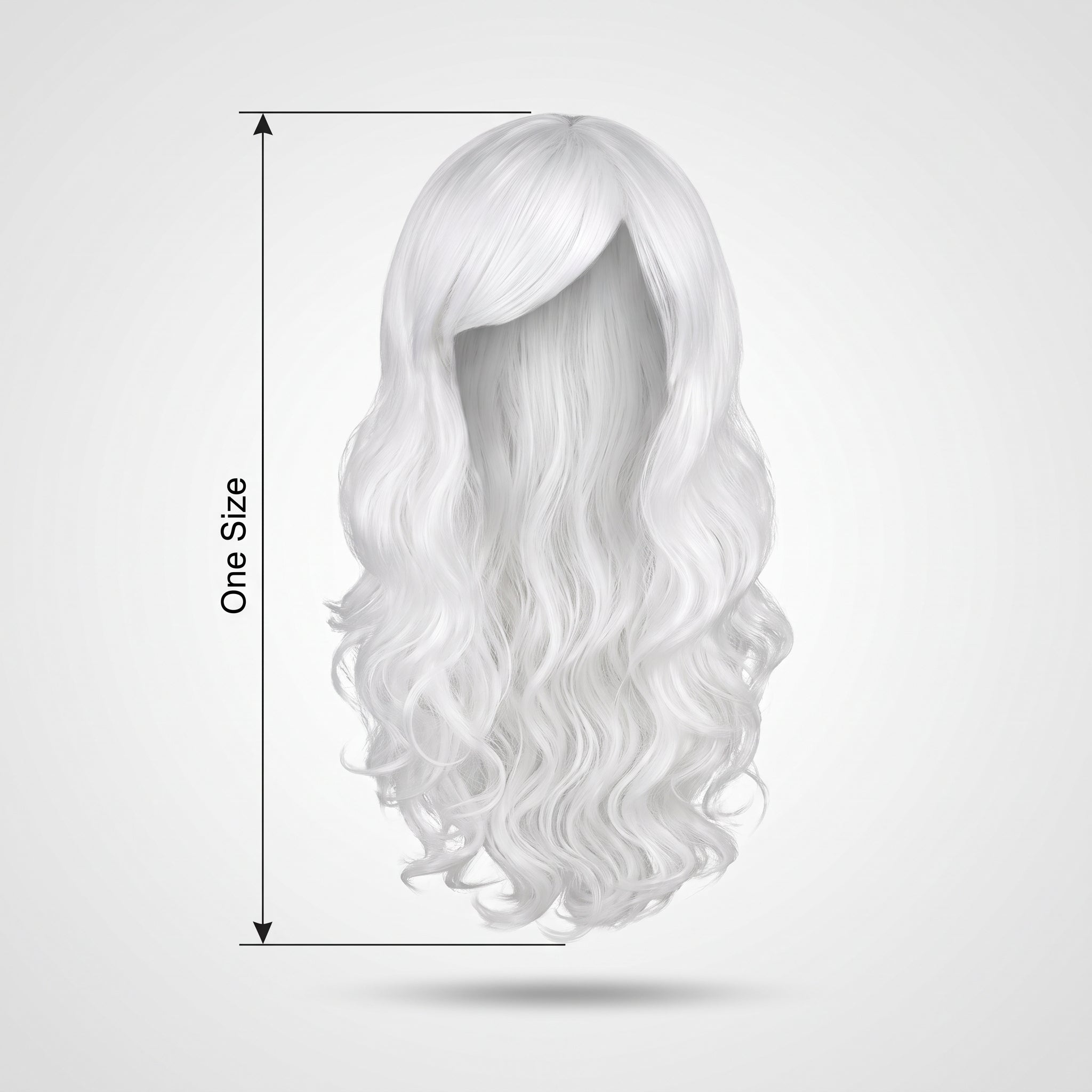 Glamorous Long White Wig - Costume Accessory for Team Spirit