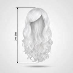 Glamorous Long White Wig - Costume Accessory for Team Spirit