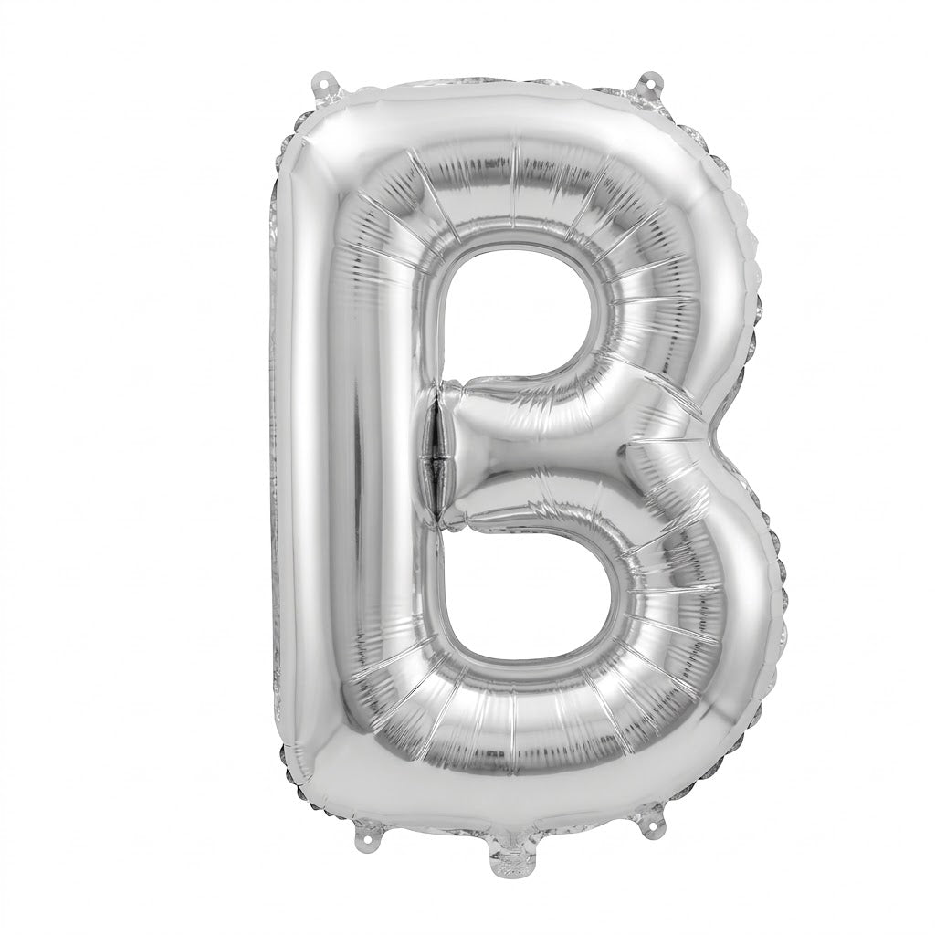 Silver Letter "B" Foil Balloon | 34"
