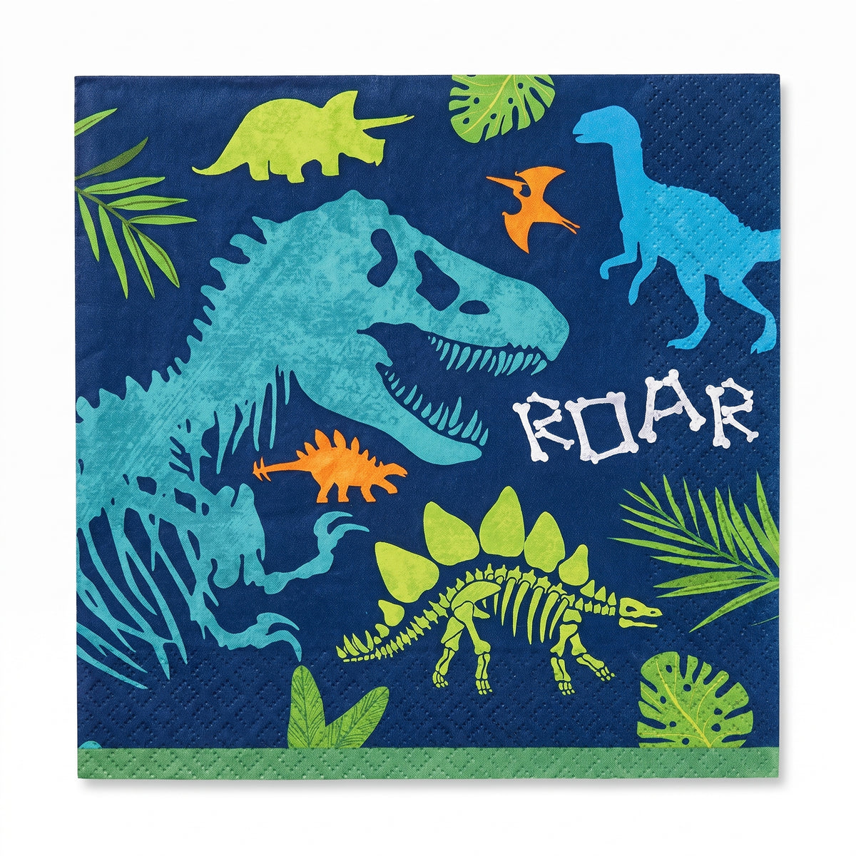 Dino-Mite Birthday Beverage Napkins - 5 In. X 5 In.