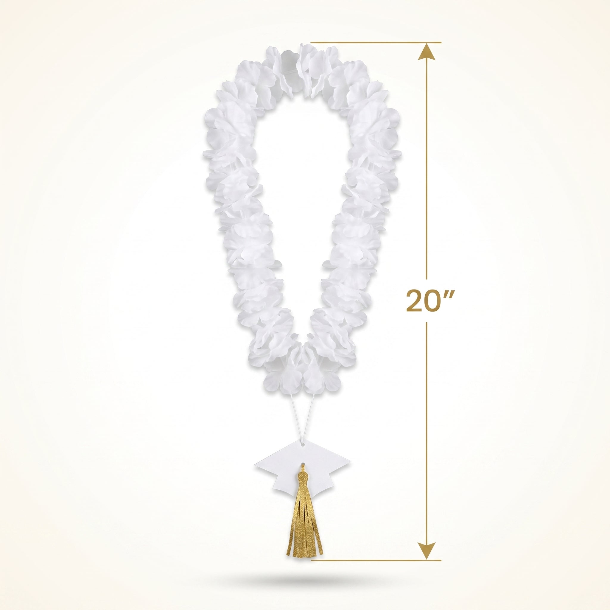White Graduation Lei Necklace