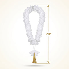 White Graduation Lei Necklace