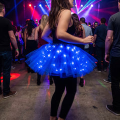 Radiant Royal Blue Light-Up Tutu for Adults