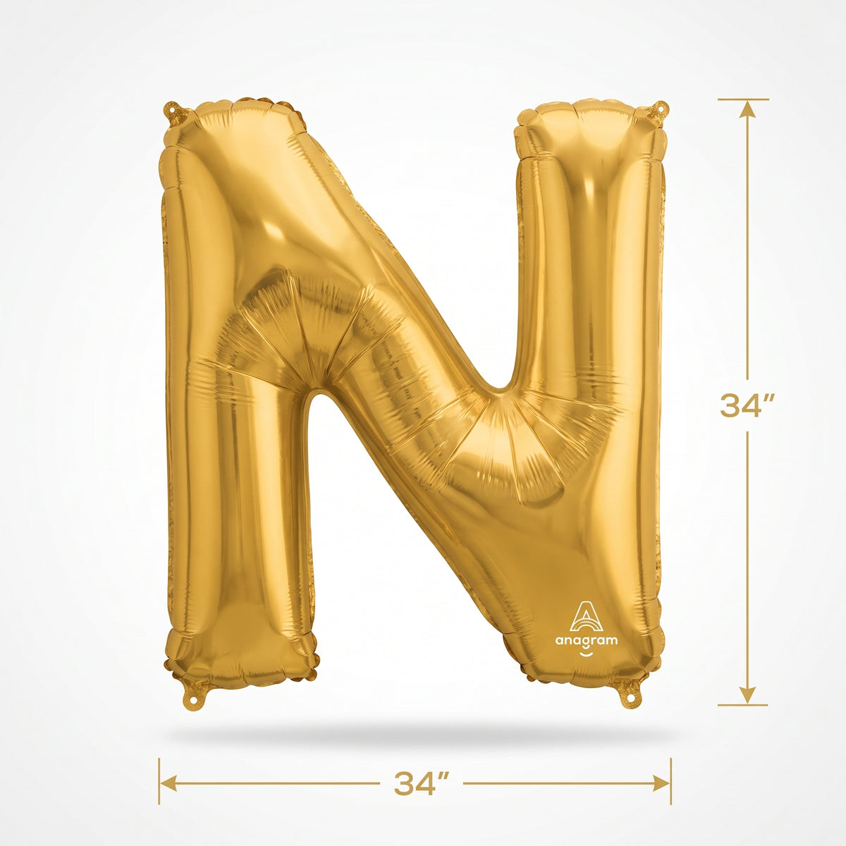 Gold Letter N Foil Balloon