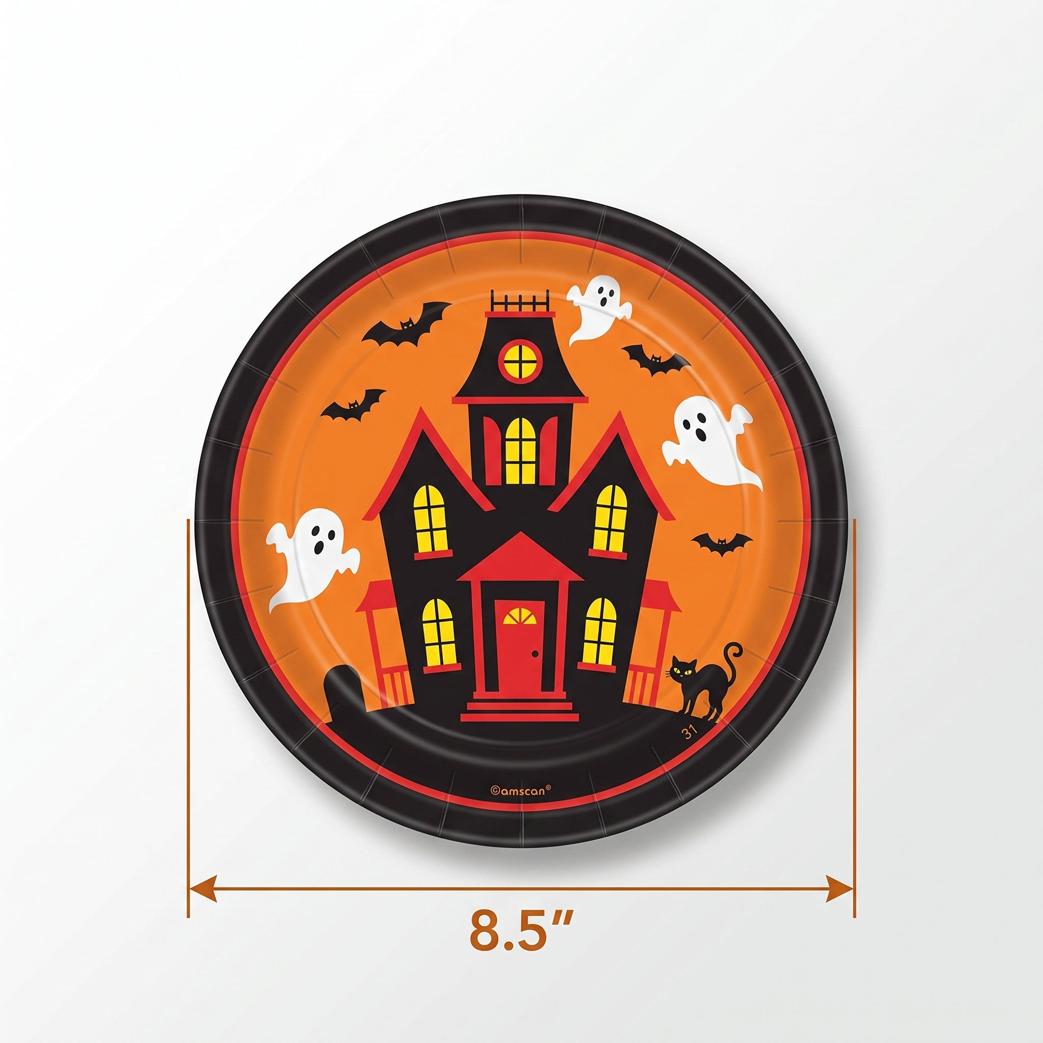 Spooky Friends Halloween 8.5" Round Paper Plates