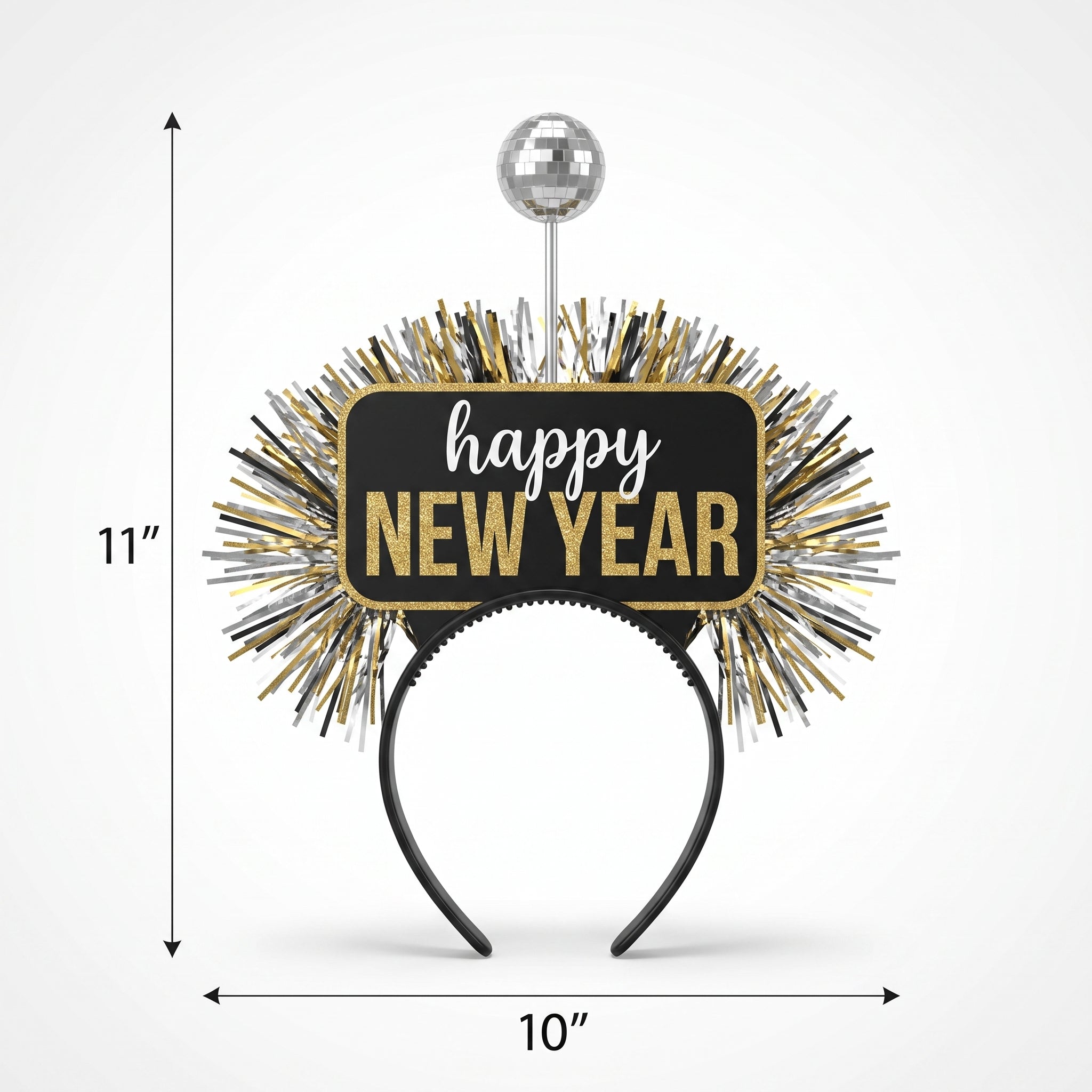 "Happy New Year" Ball Drop Light-Up Headband