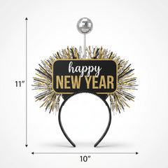 "Happy New Year" Ball Drop Light-Up Headband
