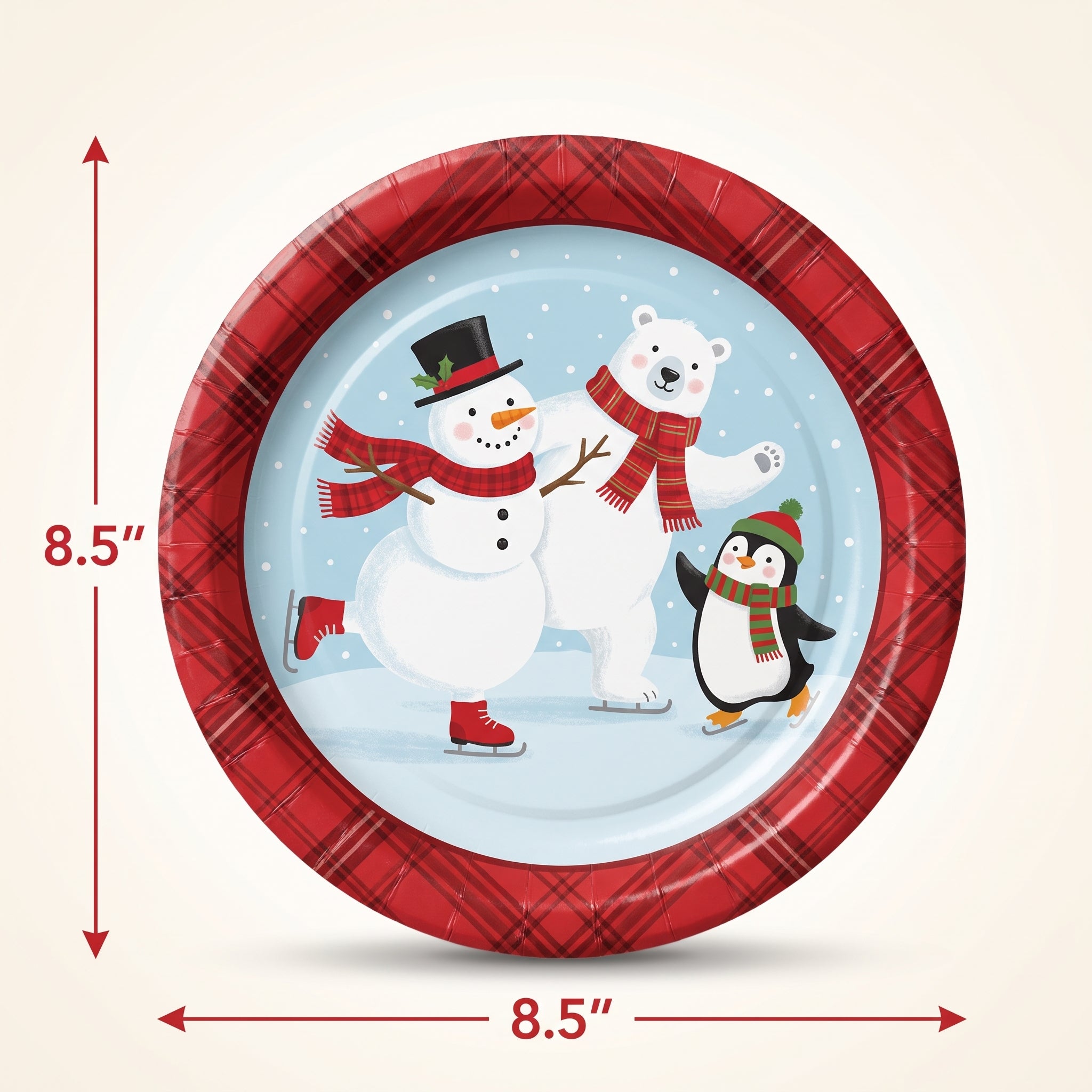 Holiday Fun 8.5" Christmas Paper Plates